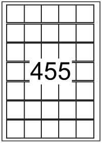 Square labels 38 mm x 38 mm - Fluorescent Paper Labels