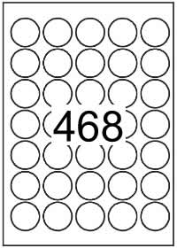 Circle Labels 35mm diameter - Printed White Matt Paper Labels