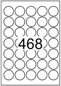 Circle label 35mm diameter - Synthetic Labels