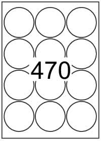 Circle label 65mm diameter - Vinyl PVC Labels