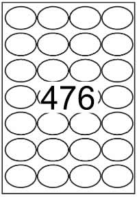 Oval shape labels 49mm x 35mm - Solid Colours Paper Labels