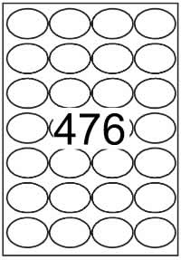 Oval shape labels 49mm x 35mm - Speciality Paper Labels