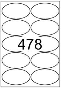 Oval shape labels 100mm x 55mm - Tint Colours Paper Labels