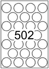 Starburst label 44mm x 44mm - Speciality Paper Labels