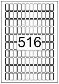 Rectangle Labels 12 mm x 25 mm - White Paper Labels