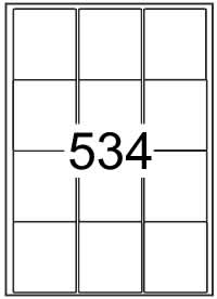 Rectangle Labels 63.5mm x 72mm Fluorescent Brand Compatible