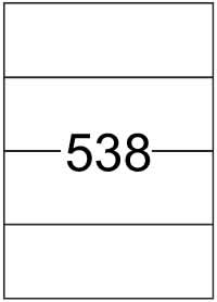 Rectangle Labels 210mm x 73.8mm - Synthetic Labels