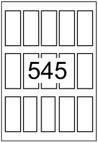 Rectangle Labels 34 mm x 75 mm - Speciality Paper Labels