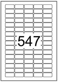 Custom Printed White Matt Paper Rectangle Labels - 33.5mm x 15mm