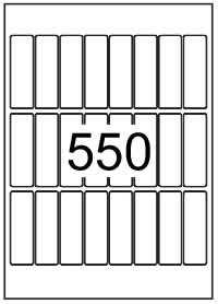Rectangle Labels 23 mm x 73 mm - White Paper Labels