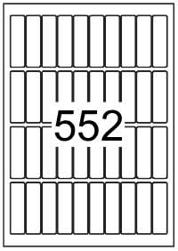 Custom Printed White Matt Paper Rectangle Labels - 18mm x 63.5mm