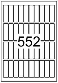 Rectangle Labels 18 mm x 63.5mm - Speciality Paper Labels