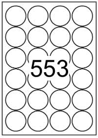 Circle label 45mm diameter - White Paper Labels
