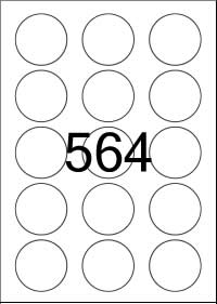 Circle Label 50 mm diameter - Tint Colours Paper Labels - 15
