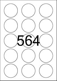 Circle Label 50 mm diameter - Vinyl PVC Labels - 15