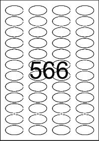 Oval Label 38 mm x 20 mm - Synthetic Labels - 48