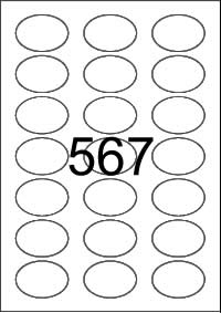 Oval Label 50 mm x 35 mm - Synthetic Labels