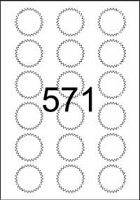 Starburst Shape Label 42 mm x 42 mm - Speciality Paper Labels