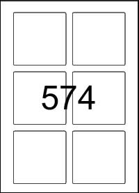 Rectangle Label 80 mm x 80 mm - Synthetic Labels