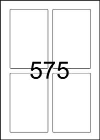 Rectangle Labels 80 mm x 125 mm - Fluorescent Paper Labels