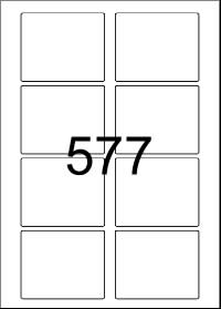 Rectangle Label 80 mm x 65 mm - Synthetic Labels