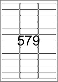 Rectangle Labels 63.5 mm x 23 mm - White Paper Labels