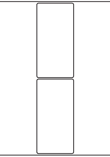 Rectangle Labels 86mm x 174.5mm - 390 labels per roll