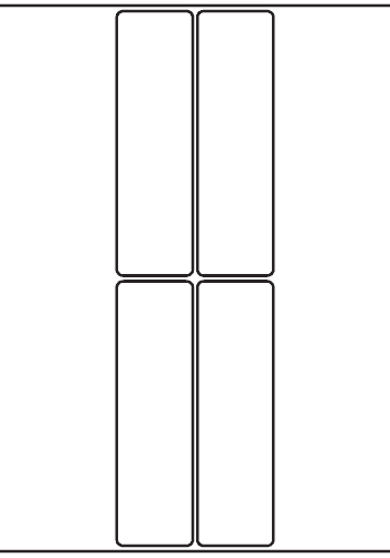 Rectangle Labels 50mm x 174mm - 780 labels per roll
