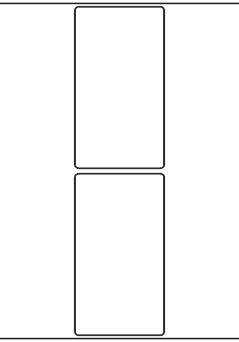 Rectangle Labels 75mm x 135mm - 500 labels per roll