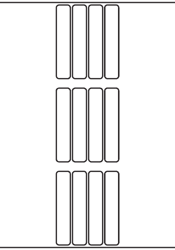 Rectangle Labels 20mm x 105mm - 2,360 labels per roll