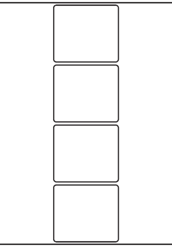 Rectangle Labels 80mm x 70mm - 950 labels per roll