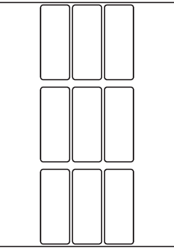 Rectangle Labels 30mm x 77mm - 2,490 labels per roll