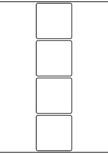 Square Label 70mm x 70mm - 950 labels per roll