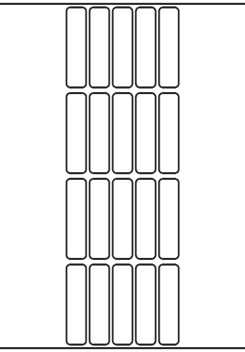 Rectangle Label 17mm x 69mm - 4,750 labels per roll