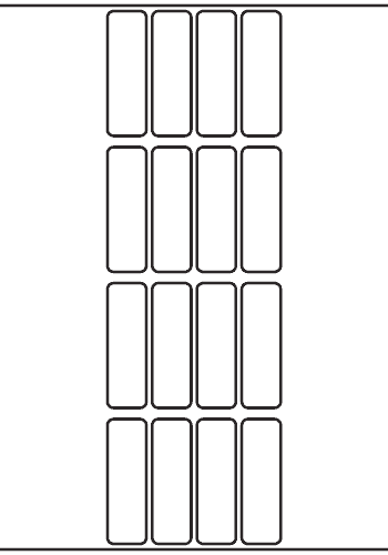 Rectangle Label 20mm x 64mm - 4,000 labels per roll