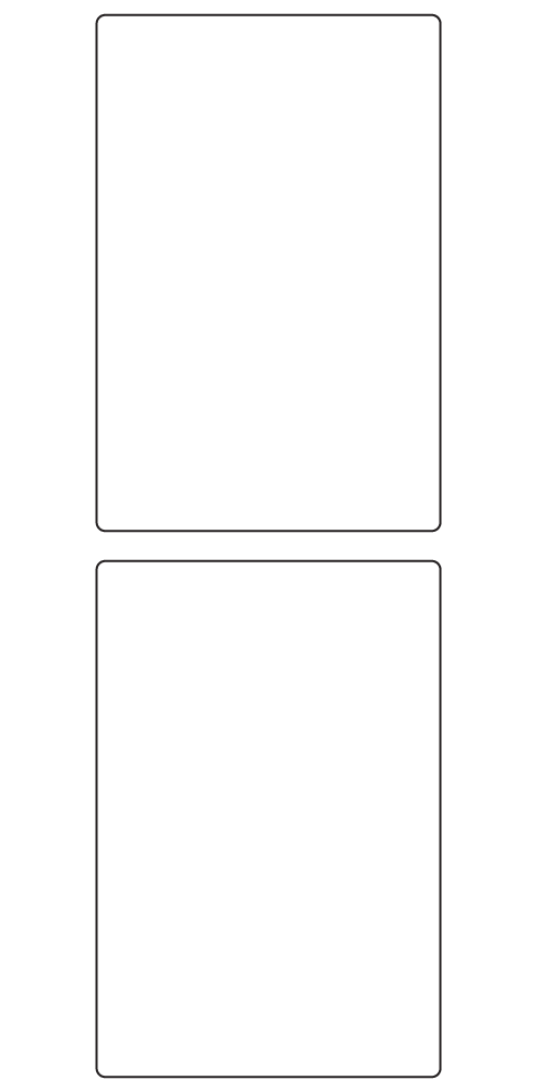 Rectangle Labels 80mm x 120mm - 550 labels per roll