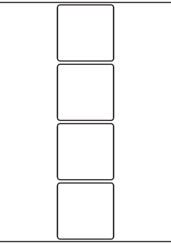 Square Label 60mm x 60mm - 1,100 labels per roll