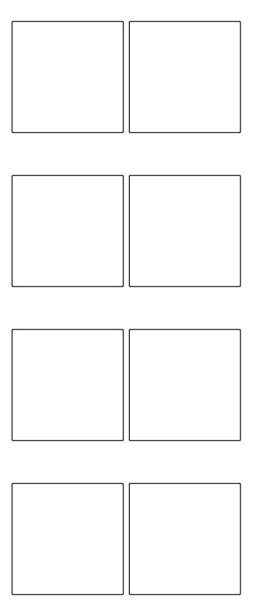 Rectangle Labels 55mm x 55mm - 1840 labels per roll