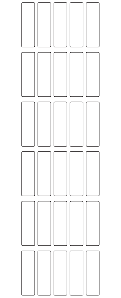 Rectangle Labels 13mm x 44mm - 7110 labels per roll