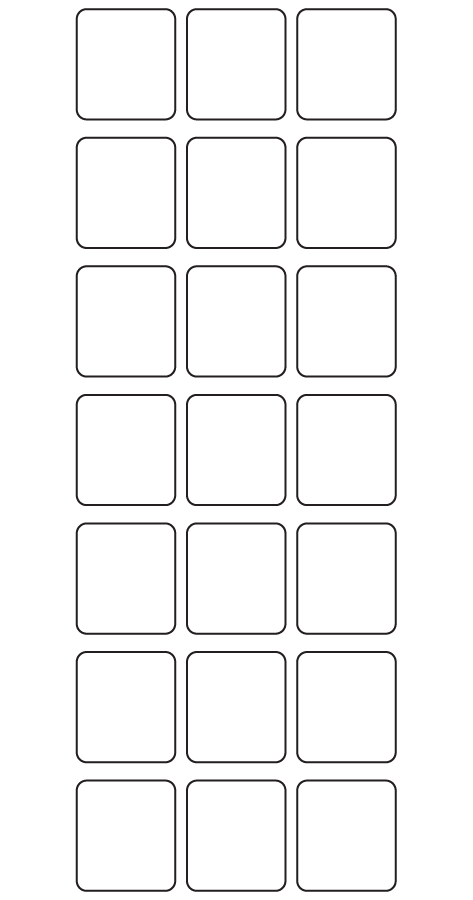 Rectangle Labels 25mm x 28mm - 6430 labels per roll