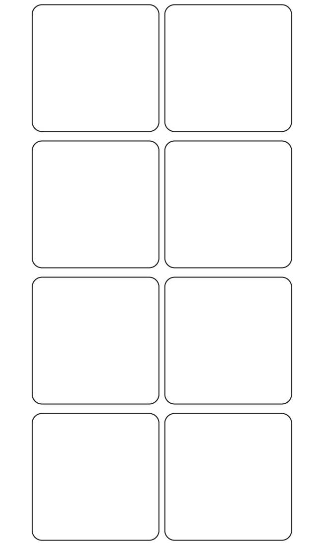 Rectangle Labels 65mm x 65mm - 2000 labels per roll