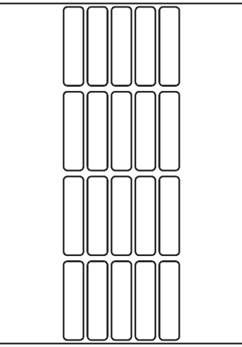 Rectangle Label 15mm x 59mm - 5,500 labels per roll