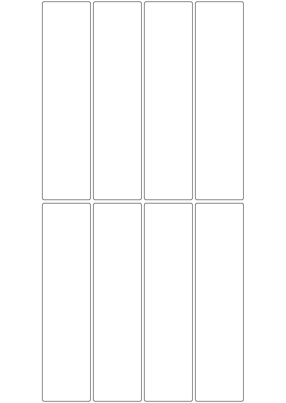 Rectangle Labels 50mm x 206mm - 1340 labels per roll