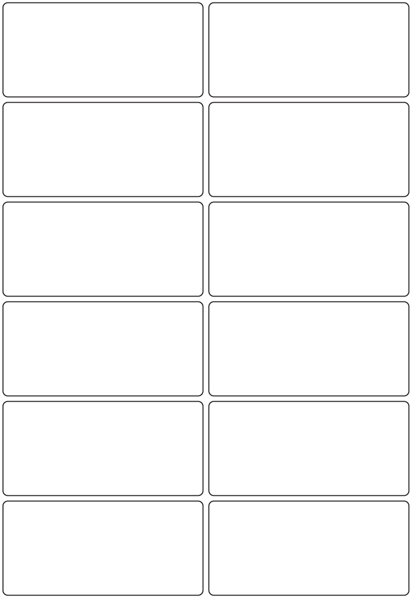 Rectangle Labels 102mm x 48mm - 2760 labels per roll