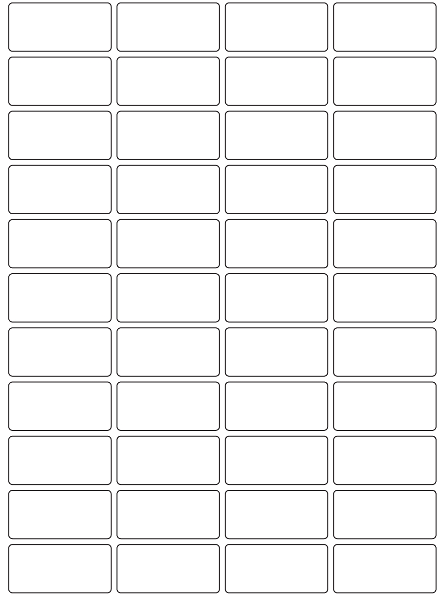 Rectangle Labels 53mm x 25mm - 10000 labels per roll