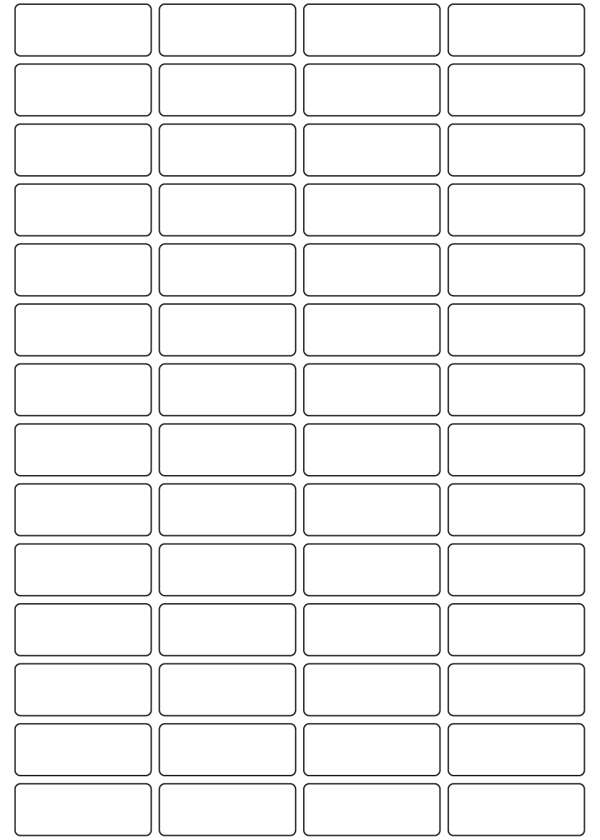 Rectangle Labels 50mm x 19mm - 12730 labels per roll