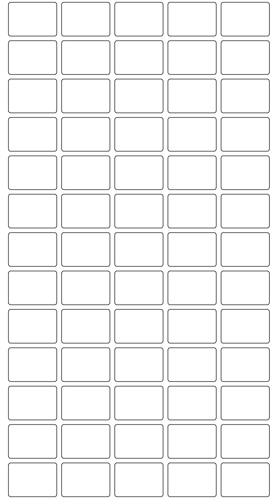 Rectangle Labels 40mm x 28mm - 11020 labels per roll