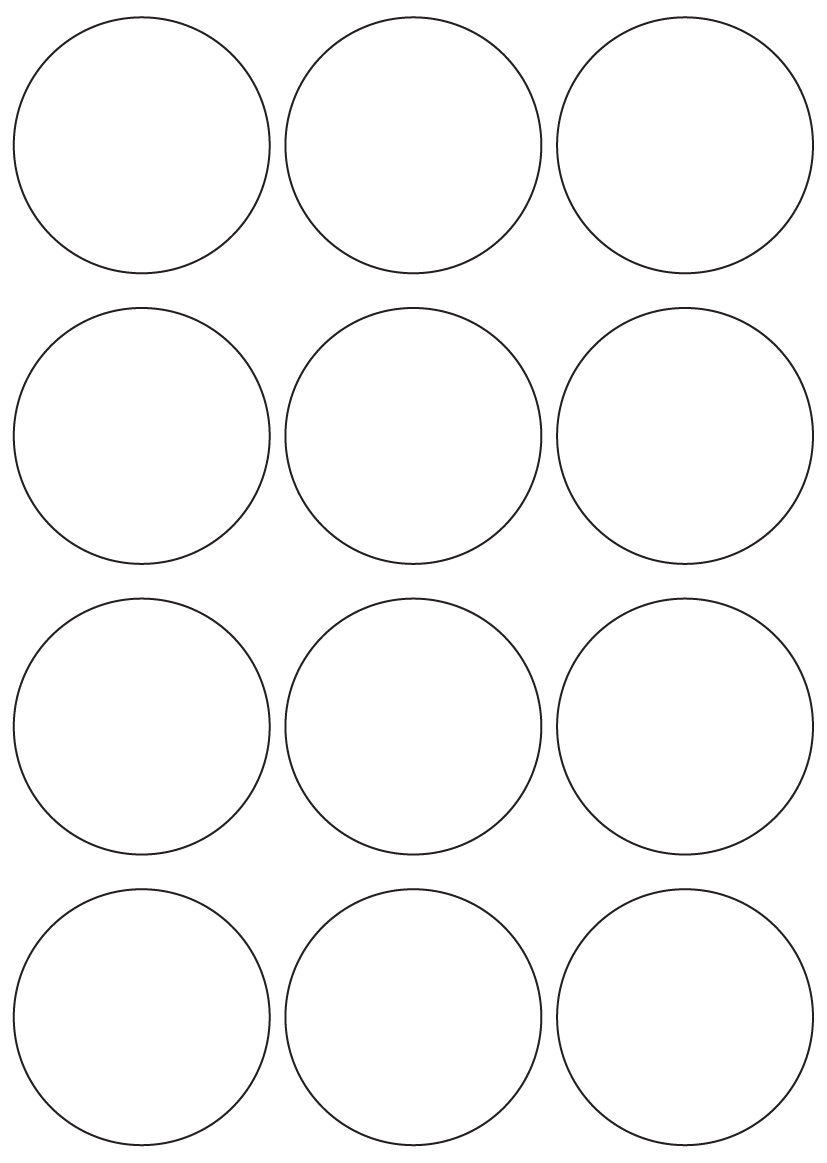 Circle Labels 65mm dia - 2840 labels per roll Circle Labels 65mm dia - 2840 labels per roll