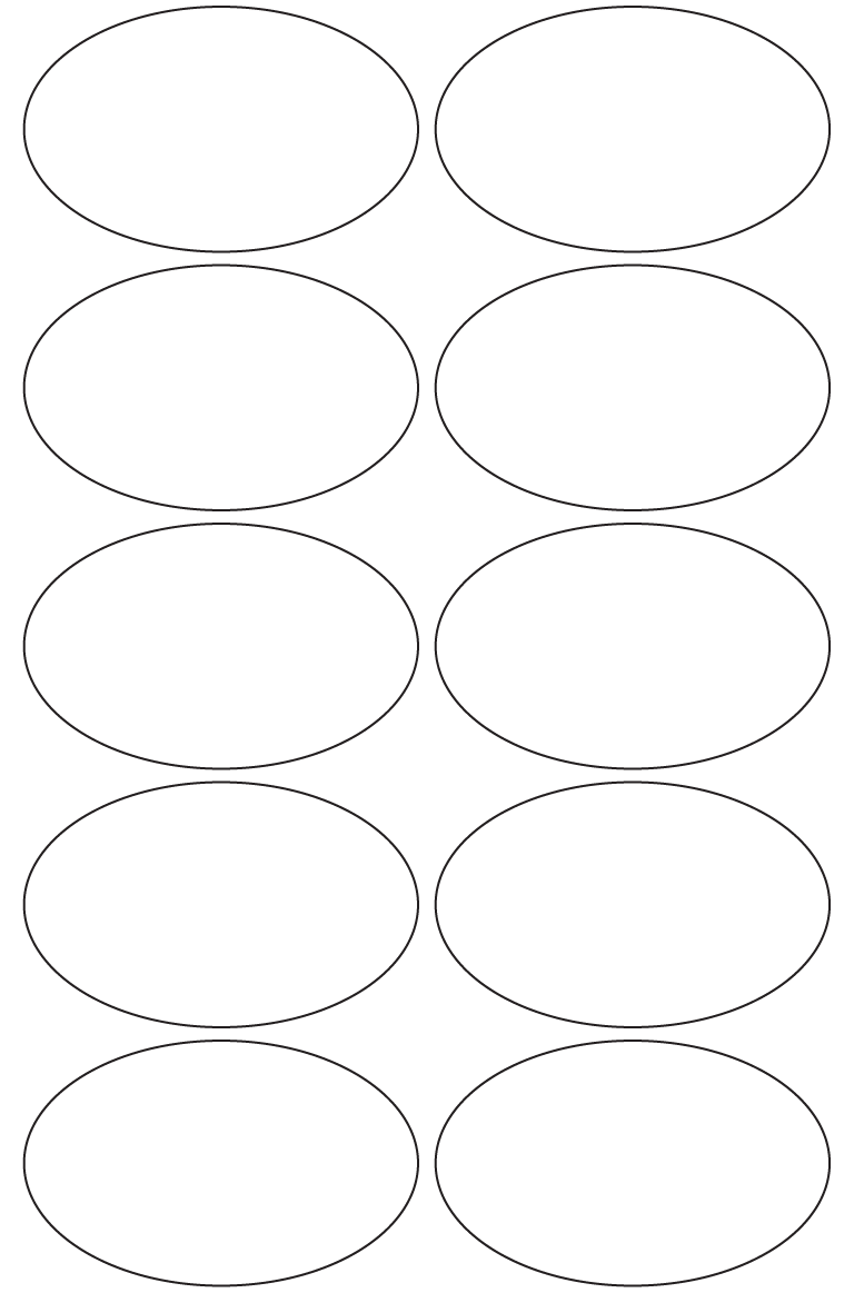 Oval Labels 90mm x 56mm - 2370 labels per roll Oval Labels 90mm x 56mm - 2370 labels per roll