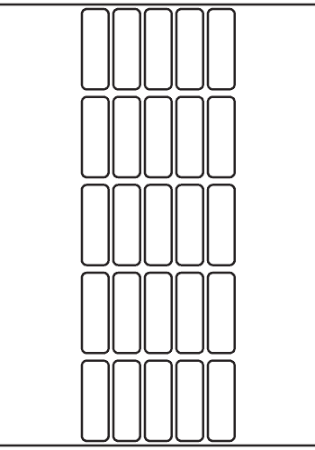 Rectangle Label 17mm x 51mm - 6,250 labels per roll